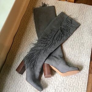 Sam Edelman Knee HIgh Fringe Boots